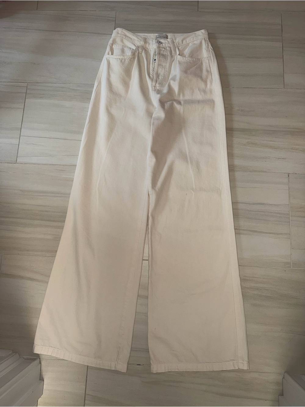 Favorite Daughter Wide Leg Women Jeans in cream